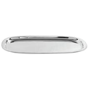 Serving Tray with Beaded Edge Stainless Steel Rectangular - 22" L x 16" W x 3/4" H by HUBERT – Stainless Steel, Silver, Model 191538026621