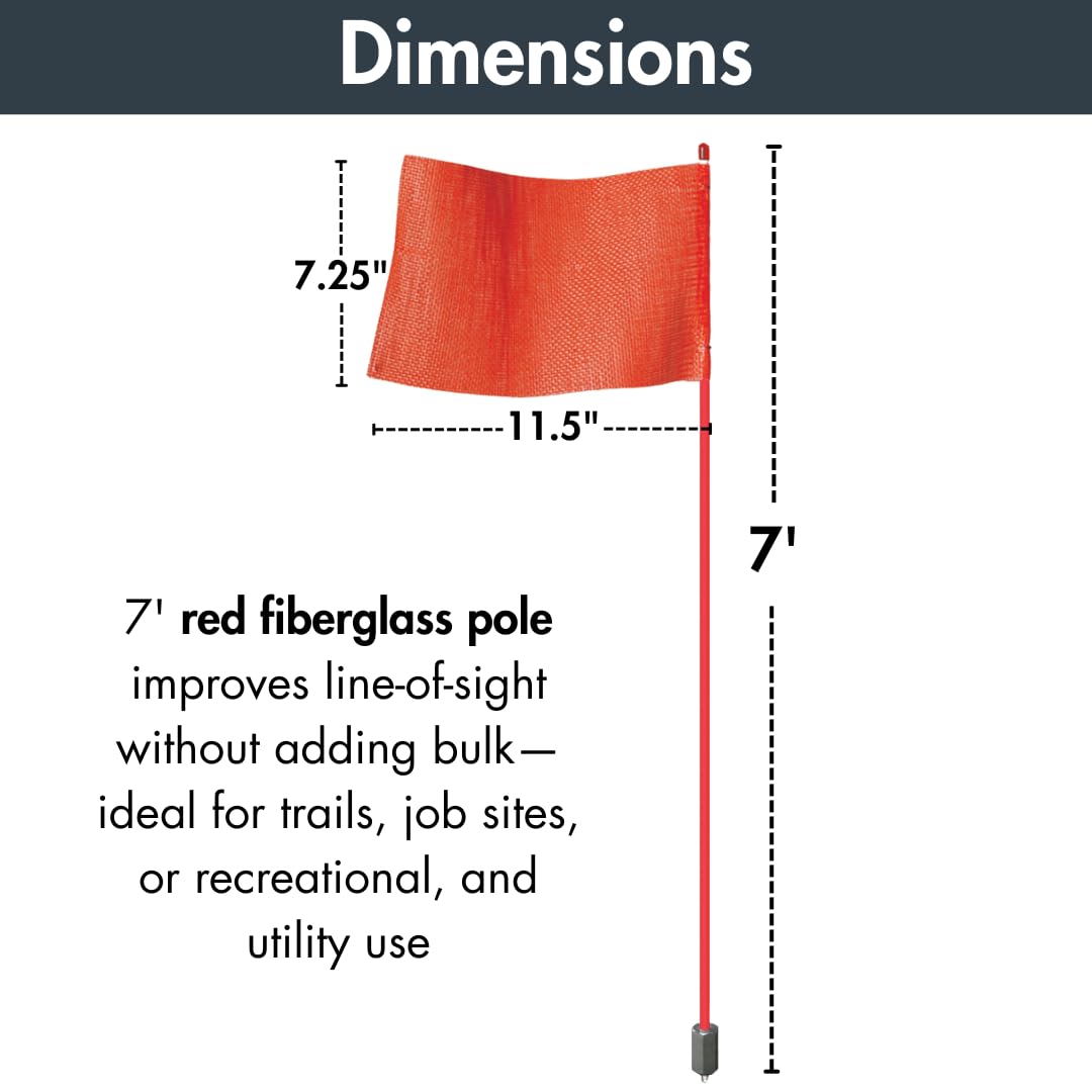 Checkers Red Pole / 11-1/2" L X 7-1/4" W / 1 Flags