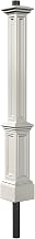 Mayne Signature Lamp Post with Post Mount, White