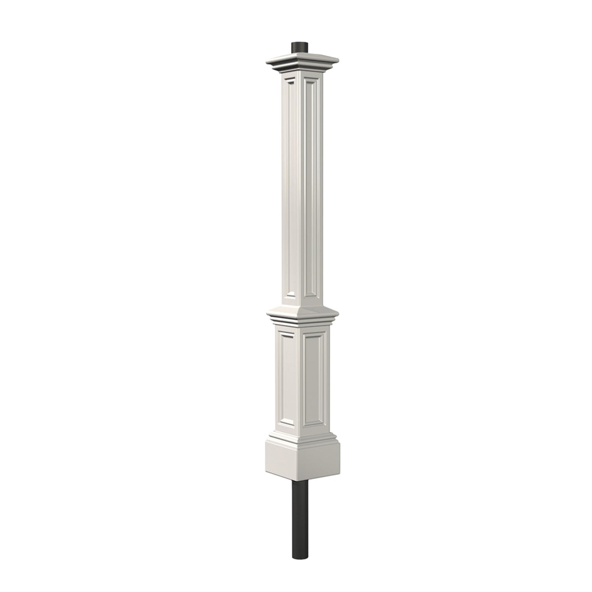 Signature Lamp Post with Post Mount by Mayne – 89 in, Plastic, White, Model 5835-W