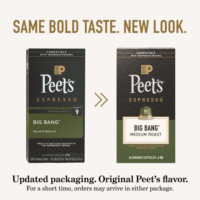 Peet's Coffee Big Bang / 10 Count (Pack of 10) / 10 Single-Serve Capsules & Pods