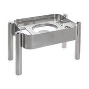 Half Size Chafer Frame Modern Style Stainless Steel - 18" L x 12 3/5" W x 9 1/2" H by HUBERT – Stainless Steel, Silver, Model C90