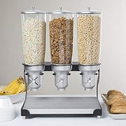 Cal-Mil 3516-3-13 Turn and Serve Dispenser, 3 Cylinders, 25.75" Height, 19" Width, 11" Length, Black