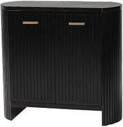 Traditional 2-Level Fluted Wood Storage Cabinet by bali & pari