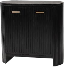 Traditional 2-Level Fluted Wood Storage Cabinet by bali & pari
