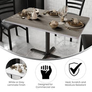 Flash Furniture White/Gray / 30" x 48" Rectangular / Classic Tables