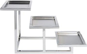 HUBERT 3-Tier Chrome Holder for 5" Cube