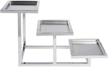 HUBERT 3-Tier Chrome Holder for 5" Cube