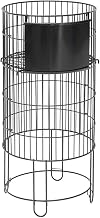 HUBERT Round Black Wire Collapsible Dump Bin - 15" D x 32" H