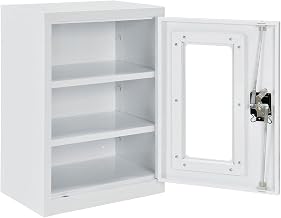 Global Industrial Clear View Wall Storage Cabinet with Locking Recessed