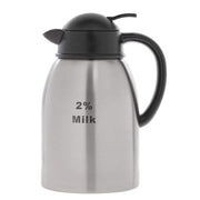 Kratos 1.9 L Stainless Steel Beverage Server by HUBERT – 64.2 Ounces, 1.9 liters, Stainless Steel, Gray, Model SA19X-S07