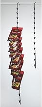 HUBERT Hanging Potato Chip Rack with 12 Clips, Black Metal - 31"L