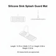 Silicone Splash Guard Mat by Generic – 13.78 x 5.71 x 0.59 in, Silicone, Gray, Model J2026K08W16A0810120Z5TIJ