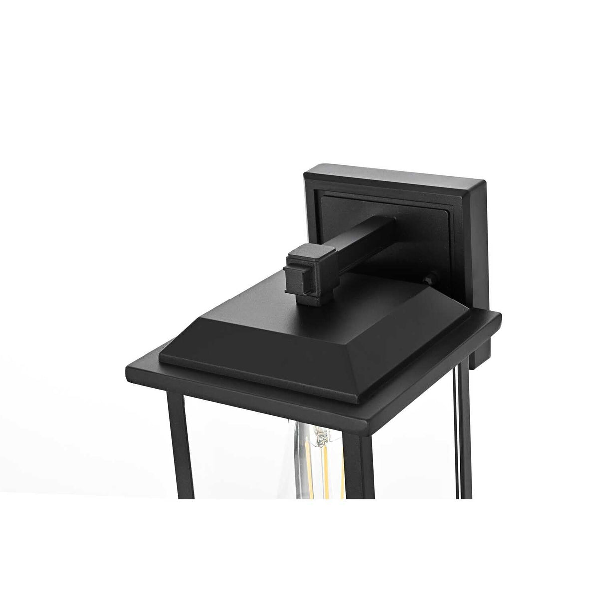 Araceli One Light Outdoor Wall Sconce Black by Lighting Design – Aluminum, Black