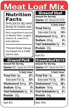 Specialty Printing Meat Loaf Mix Nutrition Label | 1000/Roll