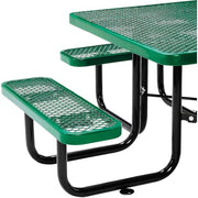 Global Industrial Green / 81D x 81W x 29.5H in / Industrial Picnic Tables