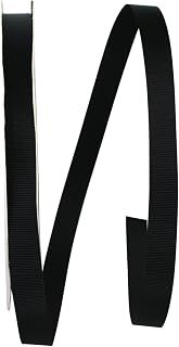 Reliant Ribbon Grosgrain Allure Ribbon, 5/8 Inch X 100 Yards, Black