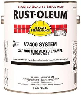Rust-Oleum V7400 Series <340 Voc Dtm Alkyd Enamel, Flat White Gallon Can - Lot of 2