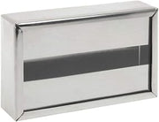 HUBERT Chrome Block Style Sign Holder - 4 1/4"L x 2 1/2"H