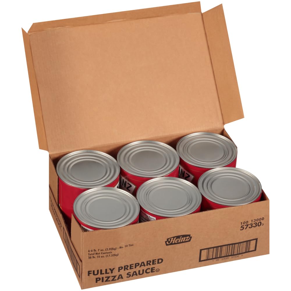 Fully Prepared Pizza Sauce No. 10 Can -- 6 Per Case by HEINZ – Pack of 6