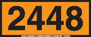 Labelmaster ZOPP2448 UN2448 Panel Hazmat Placard, Permanent Vinyl, Orange (Pack of 25)