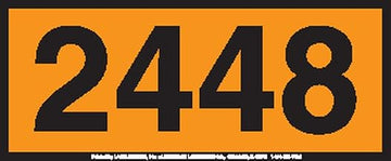 Labelmaster ZOPP2448 UN2448 Panel Hazmat Placard, Permanent Vinyl, Orange (Pack of 25)