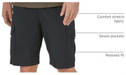 Men's Extreme Motion Crossroad Cargo Short by Lee – 36, Cotton, Black, Model 21870-19-36