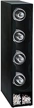 TLO-DL-4BT Four Section Countertop Vertical Dome Lid and Straw Organizer, Black Polystyrene