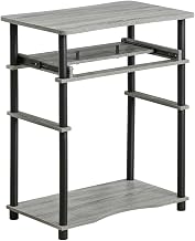 Grey and Black Laptop Desk, Computer Computer Desk, Stable Surface, Modern Design, Durable Material, Office or Home Use