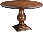 Starlight Canyon Home Solid Mango Wood Round Pedestal Dining Table with Molded-Edge Carved Base, Seats 4, Small Round Kitchen Dining Table