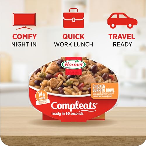 HORMEL COMPLEATS Chicken Burrito Bowl / 9 Ounce (Pack of 6) / 6 Seasoned Rice