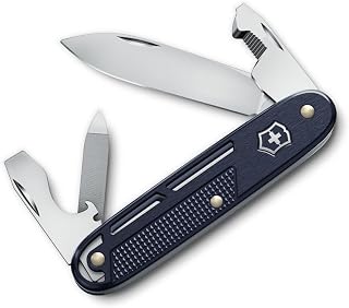 Victorinox Synergy Alox Swiss Army Knife 9 Functions and Carry Clip, Blue