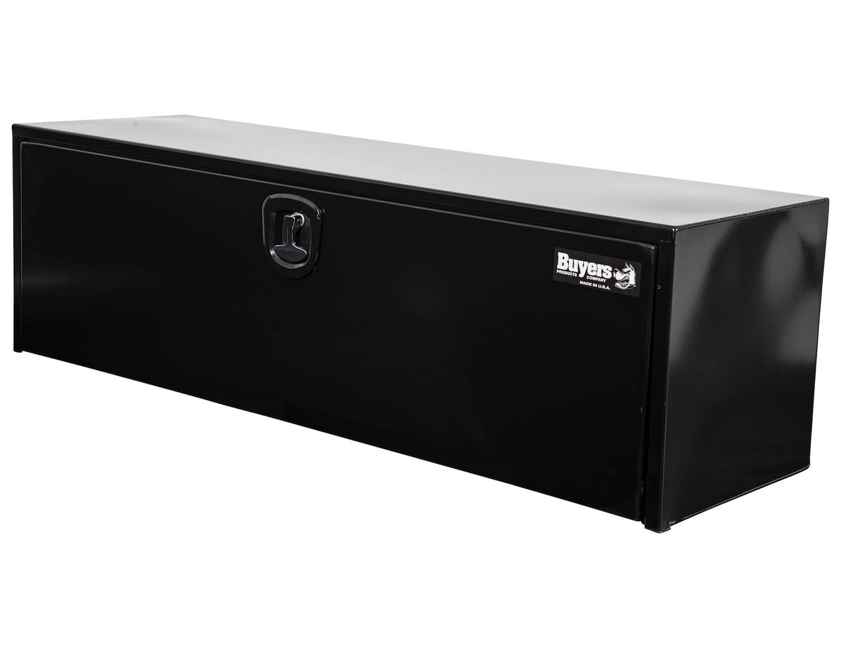 Buyers Products Company Black Gloss / 18 x 18 x 60 Inches / Rectangular, metal, hinged lid, smooth black powder-coated finis Truck Bed Toolboxes