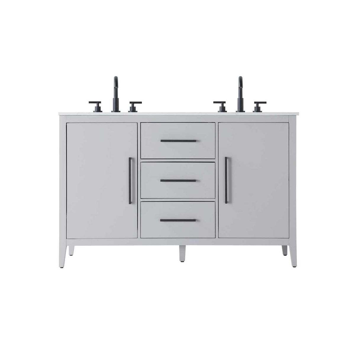 Grey Millie Bathroom Vanity by by Elegant Lighting – Solid wood and MDF, Gray, Model VF29354DGR