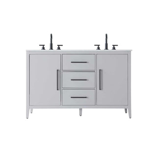 Grey Millie Bathroom Vanity by by Elegant Lighting – Solid wood and MDF, Gray, Model VF29354DGR