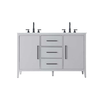 Grey Millie Bathroom Vanity by by Elegant Lighting – Solid wood and MDF, Gray, Model VF29354DGR
