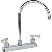 Royal Series 8" Center Deck Mount Faucet by Krowne – 17"L x 14"W x 8"H, Brass, Model 15-502L