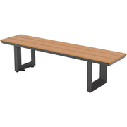 Urban 6' Plastic Rectangular Picnic Table & Bench Set by Global Industrial – Aluminum, Tan, Model OTZY-18B