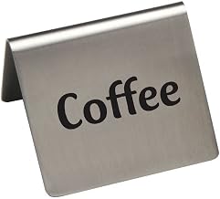 HUBERT Beverage Tent "Coffee" Stainless Steel - 2 1/2"W x 2"D x 2 3/16"H