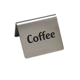 Beverage Tent "Coffee" Stainless Steel - 2 1/2"W x 2"D x 2 3/16"H by HUBERT – Coffee, Stainless Steel, Silver, Model SBT1