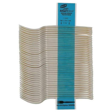 Dixie Ssf11b Smartstock Plastic Cutlery Refill, Forks, 6 1/2-Inch, Beige, 40/Pack, 24 Packs/Case