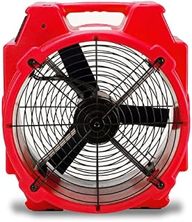 B-Air 1/4 HP Polar Axial Blower Fan High Velocity Air Mover for Water Damage Restoration, Air Circulation, Drying, 3300 CFM, Daisy Chain Capable, Stackable, (Red)