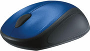 M317 Wireless Mouse with Nano Receiver - Blue (Renewed) by Logitech – Blue, Model 910-005886