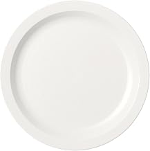 Cambro 825CWNR148 Plate, Narrow Rim, 8-1/4", Polycarbonate, Scratch Resistant, White, NSF - 48 / CS