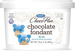 Satin Ice ChocoPan Blue Chocolate Fondant (1 Pound) For Cake Decorating