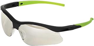 Jackson Safety V30 Nemesis Small Safety Glasses 38480 (1 Pair) (Green/Black Frame with Indoor/Outdoor Mirror Lens)