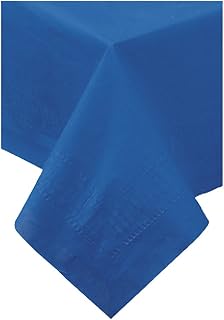 Hoffmaster 220622 Tissue/Poly Tablecover, 3 Ply, 108" Length x 54" Width, Navy (Case of 25)