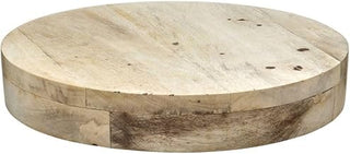 HUBERT Round Mango Wood Display Riser - 12" Dia x 2" H