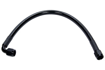 Coated Braided Line 24in #6 Hose -6 Str/-6 90 Deg by Allstar Performance – 24 inches x 8.0314960548 inches, Braided Stainless, Black, Model ALL48466-24