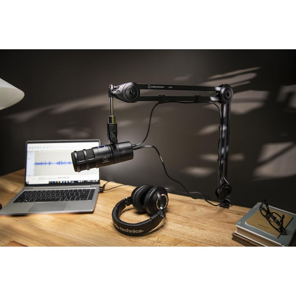 AT2040USB Hypercardioid Dynamic Podcast USB Microphone by Audio-Technica – 14.53 cm, Metal, Black, Model E99AT2040USB